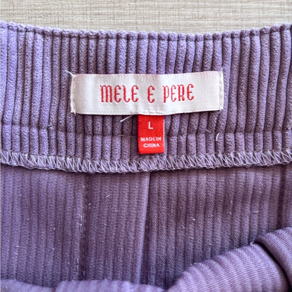 NWT Mele E Pere Lavender Pastel Corduroy A-Line Retro Cottagecore Skirt Size L - Picture 4 of 4